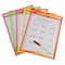 C-Line® Assorted Neon Colors Reusable Dry Erase Pockets, Pack of 10